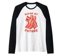 Bacon My Future Cute Funny Food Pun Raglan Baseball Tee