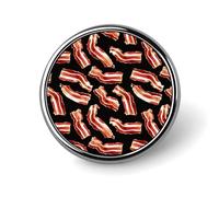 Bacon Pattern A Print Pins for Backpack - Enamel Pins Cute Jacket Coat Hat Bags Badge Pin, Funny Novelty Unique Button Pin Women Men Fashion Jewelry Accessories