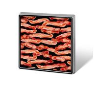 Bacon Pattern Lapel Pin for Men Brooches And Pins for Women Square Metal Badge for Shirts, Jackets, Hats | Durable Fashion Accessory & Gift for Men, Women, Events