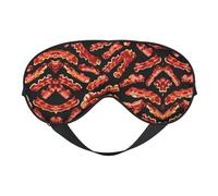 Bacon Pattern Night Mask Soft Reversible Eye Cover Adjustable Strap Light Blocking Comfortable Rest