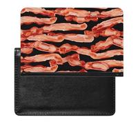 Bacon Pattern Passport Holder Cover Passport Cover Protector Essentials with Credit Card Slots Slim Travel Wallet Covers Documents Organizer Protector for Man&Women