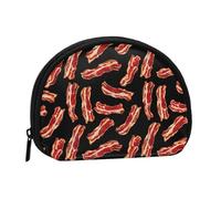Bacon Pattern Print Coin Purse - Mini Coin Purses for Women, Cute Small Change Purse Coins Pouch