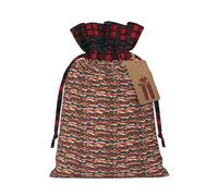 Bacon Pattern Print Gift Drawstring Bags For Holiday Wedding Seasonal Celebrations Reusable Pouches