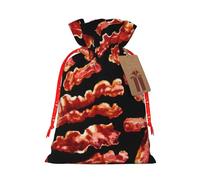Bacon Pattern Print Gift Versatile Bags Reusable Drawstring Festive Pouches For Party Favors Season