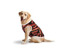 Bacon Pattern Soft Print T-Shirt Vest For Large Dogs, Comfort Cotton Pet Clothes Stretch Dog Pullover Tee Sleeveless Sweatshirt (3xl-5xl)