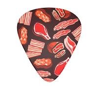 Bacon Pattern Unique Guitar Picks With Clear Prints And Multiple Thicknesses