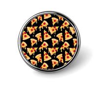 Bacon Pizza Print Enamel Pins for Backpack - Cute Jacket Coat Hat Bags Badge Pins, Funny Unique Novelty Button Pin Women Men Fashion Jewelry Accessories
