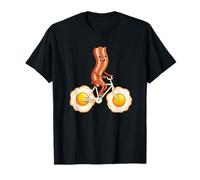 Bacon Riding Egg Bycicle Funny Breakfast Brunch Food Lover T-Shirt