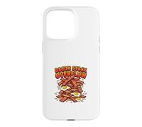 Bacon Stack Overflow Funny Breakfast Chaos Design Case for iPhone 15 Pro Max