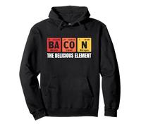 Bacon The Delicious Element Periodic Table Science Humor Pullover Hoodie
