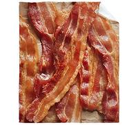 Bacon Ultra Soft Flannel Fleece Throw Blanket for Bed All Season Warm Lightweight Air Conditioner Quilt for Sofa Bedroom Office Travel Living Room Decorative Blankets 80 X 60 Inch for Adults