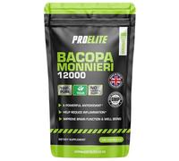 Bacopa Monnieri 12000mg 180 Capsules Vegan High Strength Bacopa Extract 20:1 | Resealable and Recyclable Pouch | 100% Natural Brahmi Powder Non-GMO | NO FILLERS | NO Binders by PROELITE