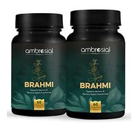 Bacopa Monnieri Brahmi Capsules - 500mg 120 Tablets | | Bacopa Extract | Non - GMO | Gluten & Allergen Free | Brain Supplement | 100% Natural Ingredients | By Ambrosial