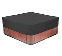 BaCover Outdoor Square Hot Tub Cover, 210D Oxford Fabric Waterproof Dustproof Garden SPA Bath Pool CoverMultiple Sizes to Choice,Black,239x239x50cm
