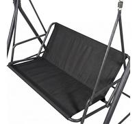 BaCover Replacement Fabric for Swing Seat, 600D Oxford Heavy Duty Waterproof 2/3 Seater Patio Porch Swing Chair Seat Cover, UV Resistant Durable Outdoor Seat Cloth,Black,158x(54+54) cm