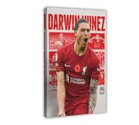 bacrhjlb Darwin Nunez Liverpool Poster Canvas Poster Wall Art Decor Print Picture Paintings for Living Room Bedroom Decoration Frame-style 24x36inch(60x90cm)