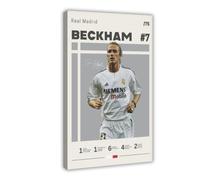 bacrhjlb David Beckham Poster, Real Madrid Canvas Poster Wall Art Decor Print Picture Paintings for Living Room Bedroom Decoration Frame-style 20x30inch(50x75cm)