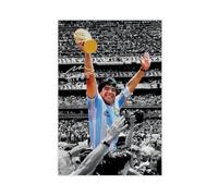 bacrhjlb Diego Maradona Poster Canvas Poster Bedroom Decor Landscape Office Room Decor Gift 08x12inch(20x30cm)