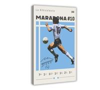 bacrhjlb Diego Maradona Poster Canvas Poster Wall Art Decor Print Picture Paintings for Living Room Bedroom Decoration Frame-style 16x24inch(40x60cm)