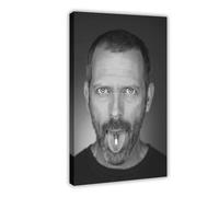 bacrhjlb Hugh Laurie Print, House M.D Wall Art Canvas Poster Wall Art Decor Print Picture Paintings for Living Room Bedroom Decoration Frame-style 24x36inch(60x90cm)