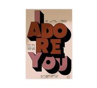 bacrhjlb I Adore You Fred Again Music Poster Canvas Poster Wall Art Decor Print Picture Paintings for Living Room Bedroom Decoration Unframe-style 12x18inch(30x45cm)