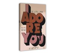 bacrhjlb I Adore You Fred Again Music Poster Canvas Poster Wall Art Decor Print Picture Paintings for Living Room Bedroom Decoration Frame-style 08x12inch(20x30cm)