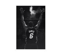 bacrhjlb Iconic Lebron James Poster NBA Canvas Poster Bedroom Decor Sports Landscape Office Room Decor Gift Unframe-style 16x24inch(40x60cm)