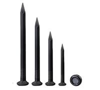 BACSHBY 30 pcs Masonry Nails 60 mm/2.34 in Carbon Steel Pointed Tip Concrete Wall Nails for Wood, Woodworking, Cement and Hanging Pictures Black