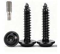 BACSHBY Pack of 20 M5 x 16 mm Tapping Screws Black Stainless Steel A2 V2A Torx Flat Head Screws Self-Tapping Screws with Drilling for Wood, Plastic, Metal