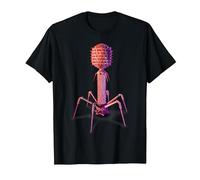 Bacteriophage and Phage Virus T-Shirt, Men, Black, Large
