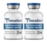 Bacteriostatic Water - Laboratory Reconstitution Solution - 2 Pack (50 ml Total) | Ultra-Clean Diluent in Premium Glass Vials