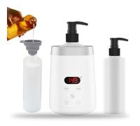 BACTIBLAST Massage Oil Heater Professional Oil Warmer for Massage, Automatic Lotion Warmer Massage Oil Warmer Heated Lotion Cream for Salon, Barber Shops, Home, with Two Oil Bottle Dispenser