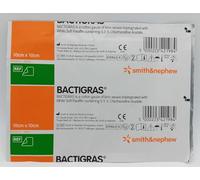 Bactigras 10cm x 10cm Cotton Gauze Dressing - Antiseptic, Non-Adherent, Sterile, Soft, Breathable, Gentle for Wounds, Burns, Ulcers, and Surgical Care (Pack of 5)