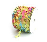 Bacucine 32 Yards Leaf Ribbon Artificial Vines Colorful Leaf Trim Ribbon for Gift Wrapping Garland Wreath Accessory Wedding Christmas Decor