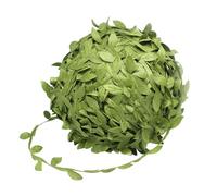 Bacucine 656 Ft Leaf Ribbon Artificial Vines Olive Green Leaf Trim Ribbon for Gift Wrapping Garland Wreath Accessory Wedding Christmas Decor (Green, 219 Yards)