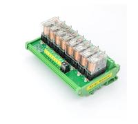 BACYDLPL 8CH PNP NPN compatible 1NO+ 1NC Interface Relay Module 8 Channels 1 SPDT DIN Rail Mount 16A INPUT DC 12V 24V with G2R-1-E(Supply voltage 12V)