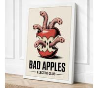 Bad Apples Vintage Canvas Wall Art Print 18x12 Inch