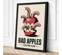 Bad Apples Vintage Canvas Wall Art Print 18x12 Inch (46 x 30 cm)