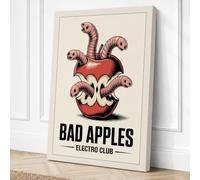 Bad Apples Vintage Canvas Wall Art Print 24x16 Inch (61 x 41 cm)