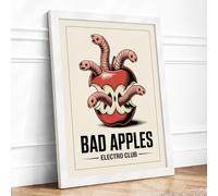 Bad Apples Vintage Framed Wall Art Print A3 (42×29.7cm) White, Wall Decor for Living Room, Bedroom, Office & Home, Ready to Hang, Art Gift
