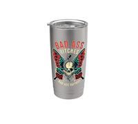 Bad Ass Bitches Tattooed Women Empowered Retro Tattoo Flash Stainless Steel Insulated Tumbler