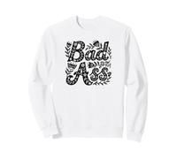 Bad Ass Floral Folk Art Botanical Wildflower Vintage Design Sweatshirt