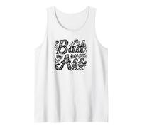 Bad Ass Floral Folk Art Botanical Wildflower Vintage Design Tank Top