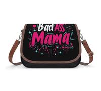 Bad Ass Mama Women's Crossbody Bag Fashion Shoulder Handbags Message Tote Bag with Adjustable Strap