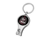 Bad Ass Mom Nail Clippers Fingernail Cutters with Bottle Opener Keychain Sharp Sturdy