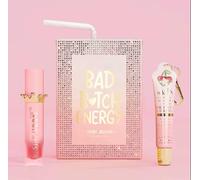 Bad B Energy Lip Duo Set - Crystal Edition with Gift Card | Lip Conditioner & Lip Oil | Nourishing Hydration for Dry Lips | Limited Holiday Lip Care Gift Set (Cherry Blossom)