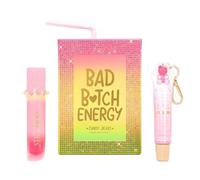 Bad B Energy Lip Duo Set - Crystal Edition with Gift Card | Lip Conditioner & Lip Oil | Nourishing Hydration for Dry Lips | Limited Holiday Lip Care Gift Set (Candy Bear)
