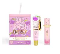 Bad B Energy Lip Duo Set with Lip Conditioner and Oil, Nourishing Hydration for Dry Lips- Fruit Edition (Plum)