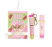 Bad B Energy Lip Duo Set with Lip Conditioner and Oil, Nourishing Hydration for Dry Lips- Fruit Edition (Watermelon)