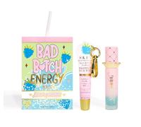 Bad B Energy Lip Duo Set with Lip Conditioner and Oil, Nourishing Hydration for Dry Lips- Fruit Edition (Blue Raspberry)